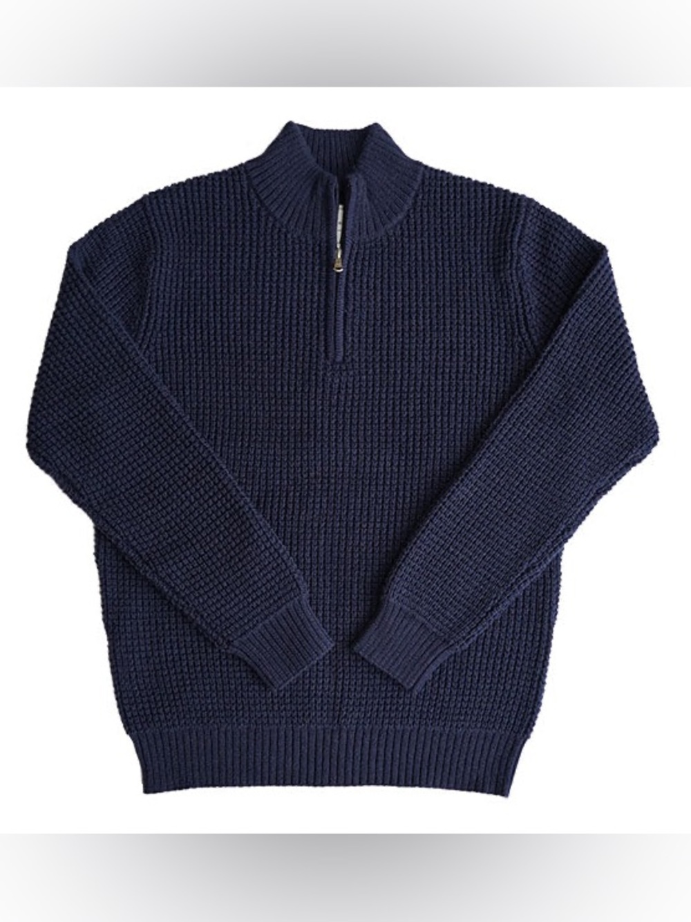 Long Wharf‎ Wellfleet SeWell Quarter Zip Sweater Navy Size Medium